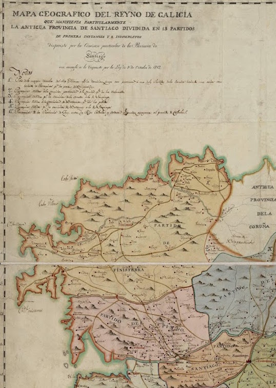 Mapa del Reyno de Galicia 1812