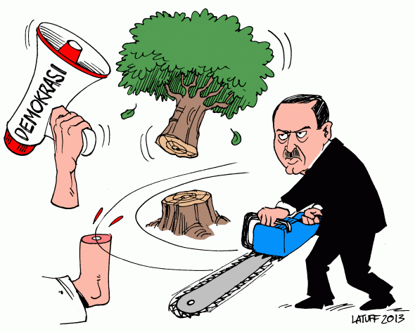 Erdogan, inimigo das árvores e da democracia