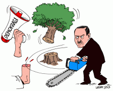 Erdogan, inimigo das árvores e da democracia