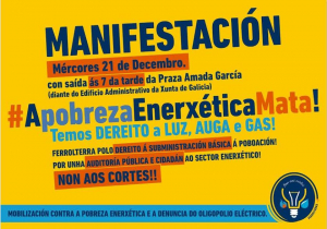 O cartaz da convocatória de Ferrol