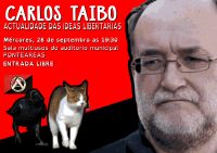 Carlos Taibo falará sobre 'A atualidade das ideias libertárias' em Ponte Areias