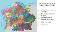 A "reforma" do transporte ferroviário de 2013 deixou na altura um mapa do transporte de comboio totalmente diferente, representando um salto na descomposiçom da rede galega.