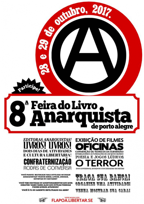 8ª Feira do Livro Anarquista de Porto Alegre já tem data