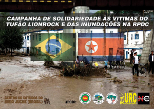 Entidades brasileiras fazem campanha de arrecadação às vítimas de tufão na Coreia Popular