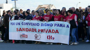 Centrais sindicais convocam cinco dias de greve no setor da saúde privada da Província de Ponte Vedra