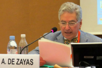 Alfred de Zayas, especialista independente da ONU