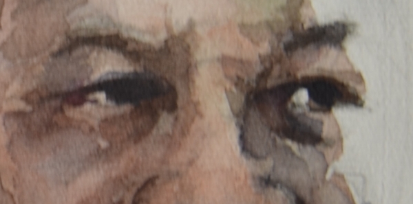 Detalhe da pintura de Nelson Mandela usada na edição comemorativa