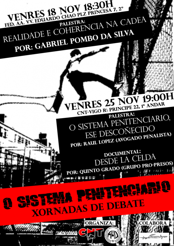 Jornadas de debate sobre o sistema penitenciário na CNT de Vigo