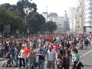 Manifestaçom multitudinária na greve geral de março de 2012 na Corunha