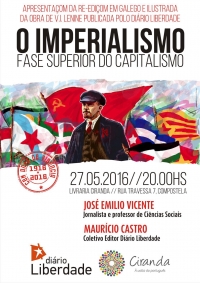 Apresentação de 'Imperialismo, fase superior do capitalismo' esta sexta-feira em Compostela