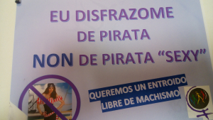 Marcha Mundial das Mulheres fai campanha em Vigo contra o machismo no Entruido