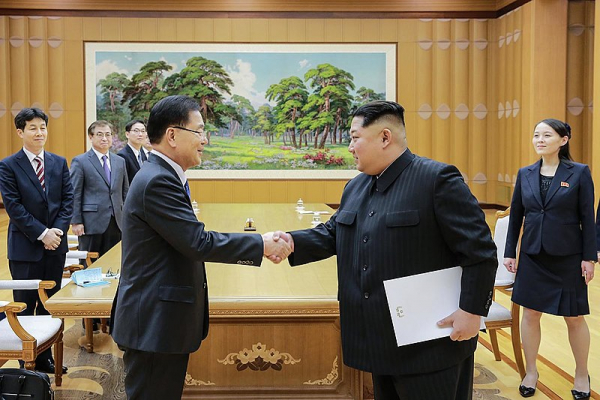 Kim Jong Un se encontrou com o chefe da Segurança Nacional sul-coreana em 5 de março.