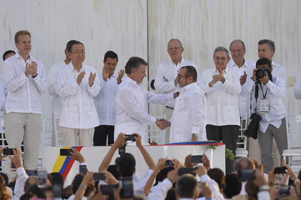 Assinatura do acordo de Paz entre o governo colombiano e as FARC