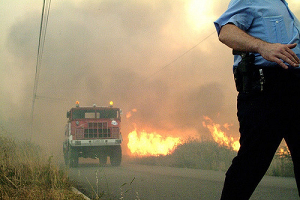 Incêndio florestal na Galiza, em 2006