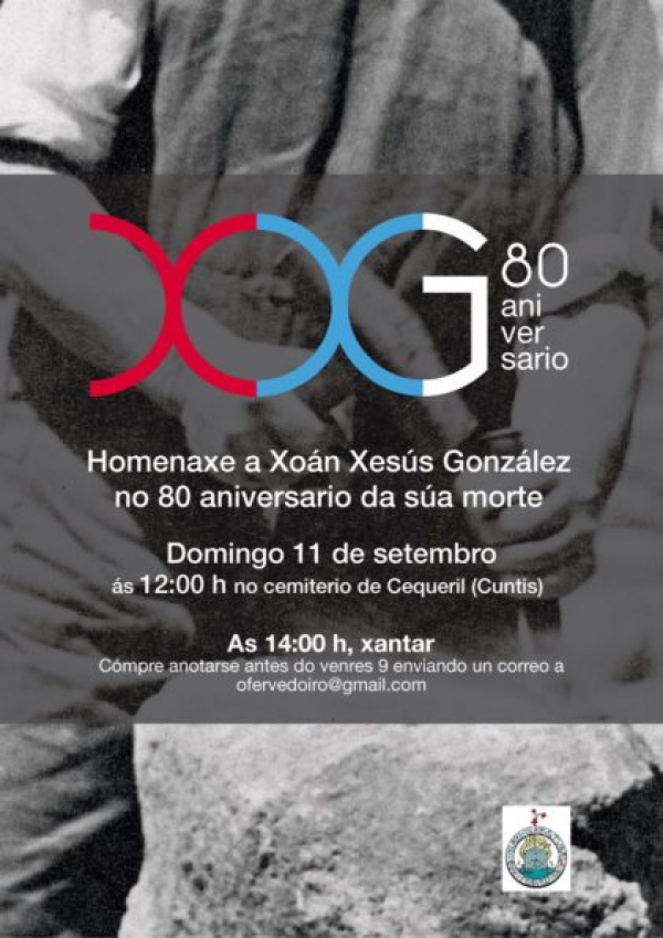 Homenagem em Cúntis a Xohán Xesús González, assassinado polo fascismo espanhol