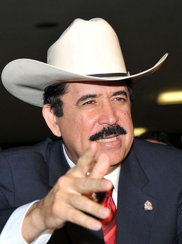 Manuel Zelaya, presidente de Honduras entre 2006 e 2009, quando sofreu um golpe de Estado apoiado pelos EUA