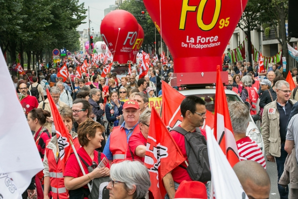 Manifestação em Paris contra a reforma trabalhista