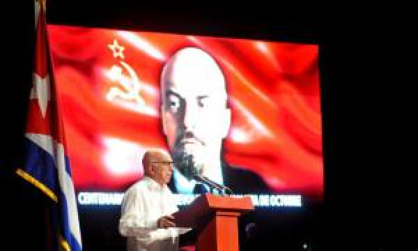 José Ramón Machado Ventura, em discurso durante evento comemorativo do centenário da Revolução de Outubro, em Havana
