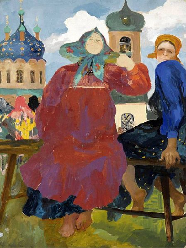 Camponesas russas, em pintura de Malyavin