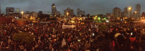 Largo da Batata, São Paulo. Quase 40 milhões de trabalhadores pararam as atividades no dia da greve geral