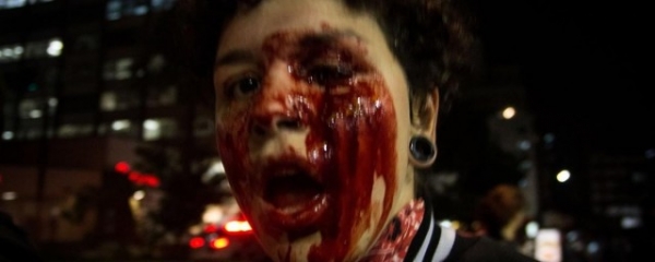 Resultado da violência policial nas ruas de São Paulo