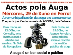 Ferrol: atos pola água exigem remunicipalizaçom