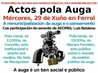 Ferrol: atos pola água exigem remunicipalizaçom