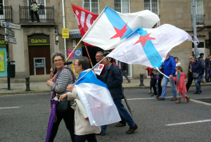 Milhares de pessoas manifestárom-se em Compostela por umha Galiza em Galego