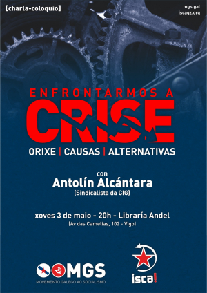 Antolín Alcántara em palestra-debate sobre a crise em Vigo