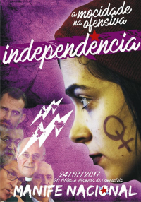 A juventude independentista galega volta às ruas 24 de julho: "A mocidade na ofensiva: Independência"