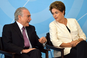 Michel Temer e Dilma Rousseff em novembro de 2015