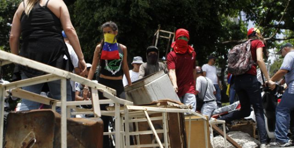 Manifestações da oposição na Venezuela