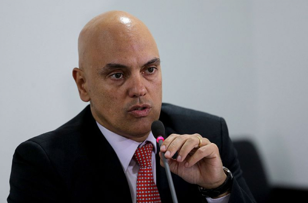 O ministro da Justiça golpista, Alexandre de Moraes, durante reunião no Palácio do Planalto sobre a Olimpíada Rio 2016 