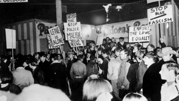 Os&quot;hippie riots&quot; em L.A. 12 de novembro de 1966.