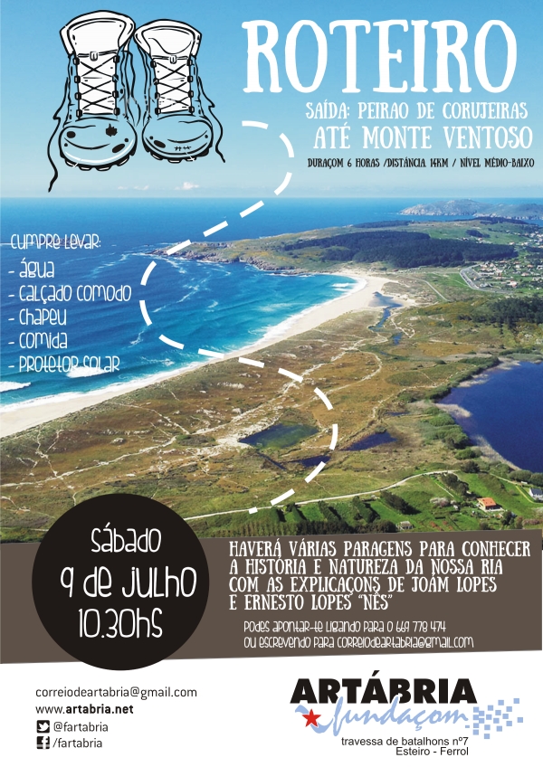 Ferrol: sábado há roteiro até o Monte Veloso