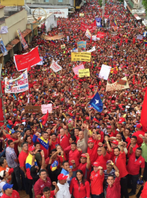 Comício em apoio à Revolução Bolivariana, no estado de Amazonas