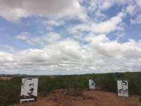 Imagens expostas no Parque Estadual de Canudos, que preserva dados e informações sobre os acontecimentos da época / Caio Clímaco