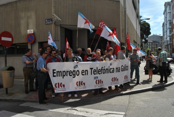 CIG acusa Telefónica de “espoliar o emprego” e reclama que Galiza seja território organizativo próprio