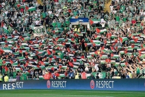 Frente às ameaças de detenção e multas, solidariedade com a Palestina presente em Celtic Park