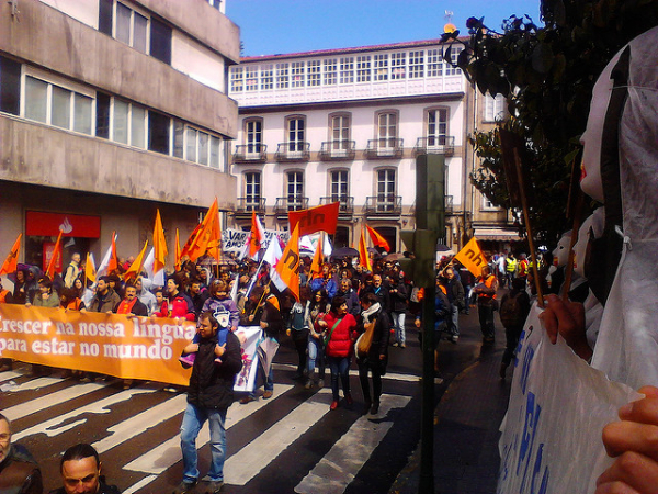 Manifestaçom em defesa do galego e da sua unidade com o português, em 2013
