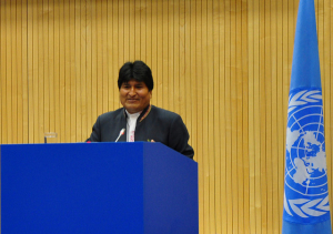 Evo Morales, presidente da República Plurinacional da Bolívia