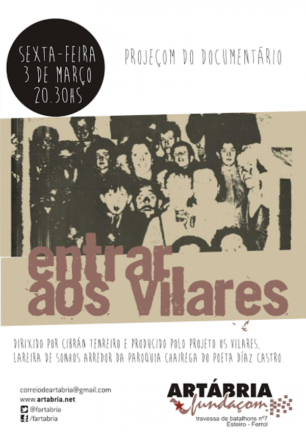 Fundaçom Artábria projeta o documentário &#039;Entrar aos Vilares&#039;, sobre a freguesia do poeta Dias Castro