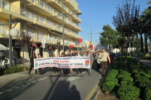 Protesto contra a repressão patronal em Vilamoura