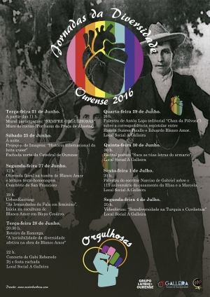 Ourense: completo programa nas Jornadas da Diversidade e o Orgulho 2016