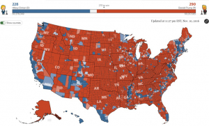 Mapa eleitoral EUA, 2016 